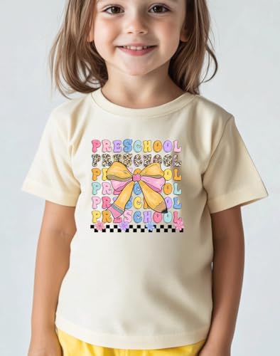 Image of Kids Toddler Boys Girls Back to School Shirt First Day of Preschool T-Shirt Short Sleeve Top