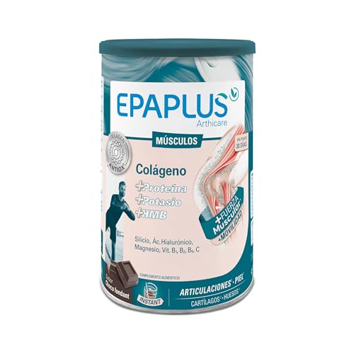 EPAPLUS Músculos – Colágeno en Polvo, 30 días - Chocolate - Con Proteína, Potasio y HMB - 504 g