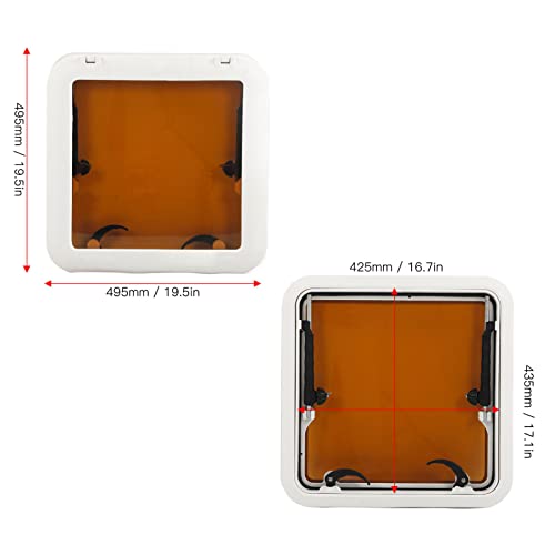 ?ffnendes Oberlichtfenster, Dickes GEH?rtetes Glas, 495 x 495 mm, Marine Luke, Bullauge, robust, alterungsbest?ndig, Yacht