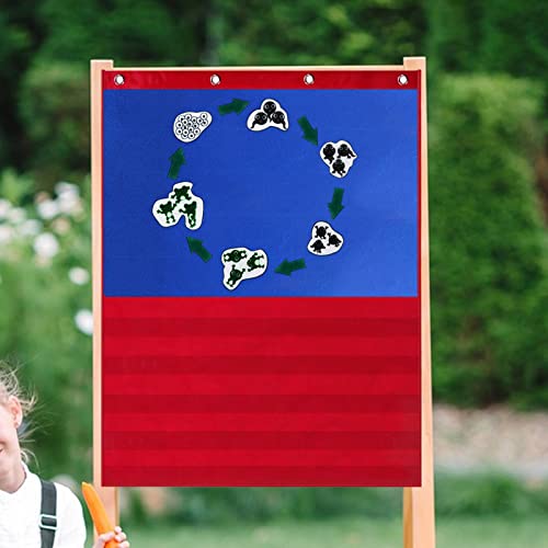 Carta de aprendizagem educaciol Montessori Carta de bolso de feltro com tiras de frases, porta de pa