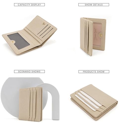 Zqkimzi Slim Wallet for Women, Handmade PU Leather Wallet, Women Purse Leather Wallet, Female Money Clips, Stylish Money Bag, Handmade Slim Wallet for Women Made of PU Leather – vue 5