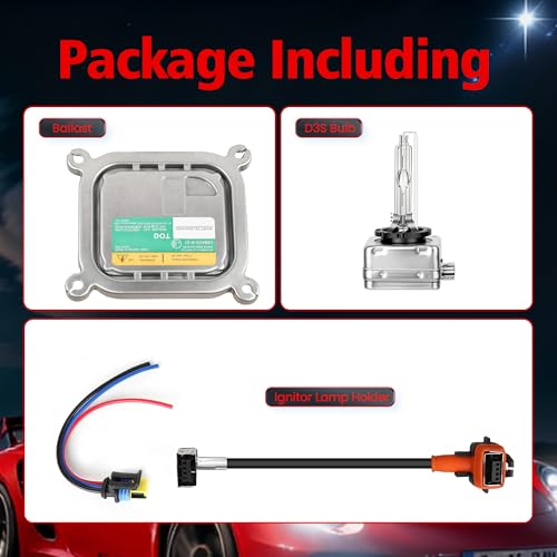 2 Sets HID Headlight Ballast Control Module w/ Igniter & D3S Bulb for Ford Mustang 2010-2019,for Ford Escape 2013-2016,for Explorer 2011-2015,for F-150 2009-2014 - Replaces 8A5Z-13C170-A DL3Z-13C170-A by GDMOTUPART - Image 9