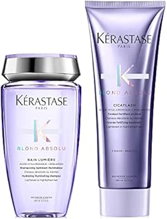 Kérastase Blond Absolu Shampoo and Conditioner Set, 2-Step Routine for Lightened Hair, Contains Hydrating and Illuminating Hyaluronic Acid
