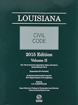Paperback Louisiana Civil Code 2015 Pamphlet #2 Book