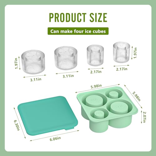 Moldes de hielo cilíndricos con tapa pack x4 miniatura 3