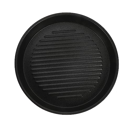 Cabilock Sartén de Asar Portátil de Aluminio para Parrilla Placa de Carne Antiadherente para Barbacoa Casa y Camping Mediano de Limpiar y Alta Conductividad Térmica