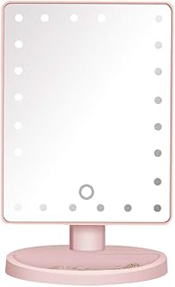 Espejo de maquillaje de mesa con 24 luces LED...