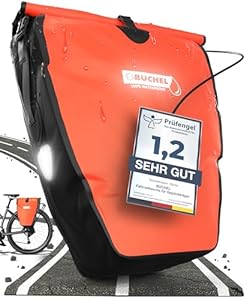 Büchel Wasserdichte Gepäckträgertasche Orange 25.4L