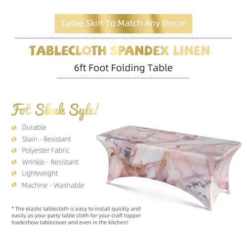 Nappe élasthanne lavable et housse extensible pour table rectangulaire - 6