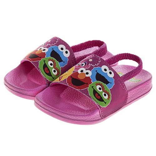 Image of Disney Minnie Mickey Encanto Lightning McQueen Lilo n Stich Sesame Street Little Mermaid Moana Slides Backstrap Slip-On Beach Sandals (Infant /Toddler /Little Kid)