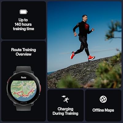 POLAR Sport Watch with GPS, Heart Rate Monitor, and Extended Battery Life, SmartWatch for Men and Women, Offline Maps, Running, Triathlon Watch