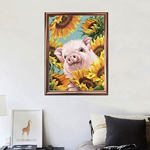 3D Animal Diy Diamond Painting Kits Adults Full Drill Sunflower And Pig Diamond Embroidery Mosaic Cross Stitch Home Decor #TOP2