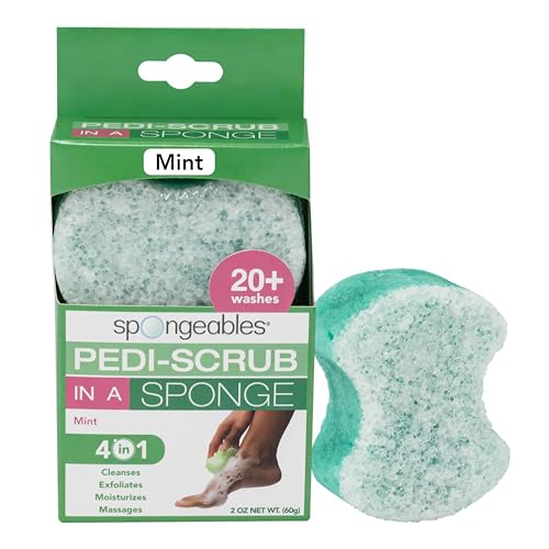 Spongeables Pedi Scrub Foot Exfoliating 20+ Wash Sponge