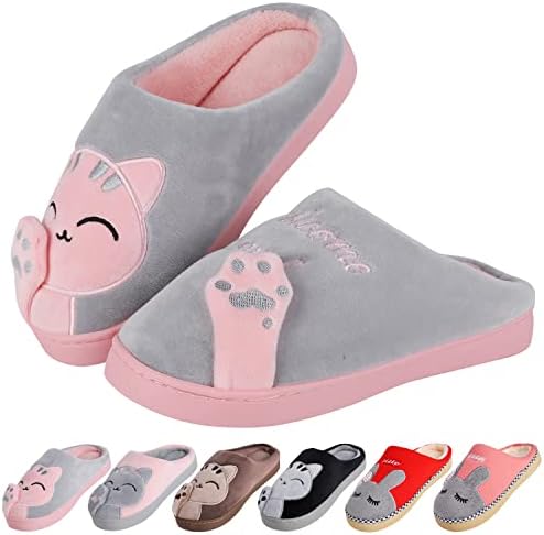 Sloffen Heren Dames pantoffels Winter Warm Traagschuim Huisschoenen Indoor Outdoor voor men en vrouwen (Zwart Roode, 46/47EU