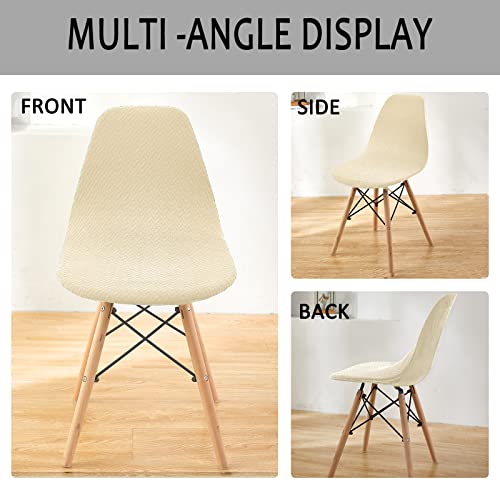 Haoyong Waterproof Shell Chair Covers,Jacquard Dining Room Chair Slipcover Set Of 6 Mid Century Modern Dining Chair Covers Stretchable Slipcovers For Kitchen, Office And Living Room #TOP3