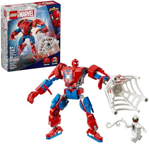 LEGO Marvel Spider-Man Mech vs. Anti-Venom Building Toy Set - Spider-Man Toy for Kids, Boys and Girls, Ages 6+ - Buildable Action Figure - Superhero Gift for Birthday - 76308