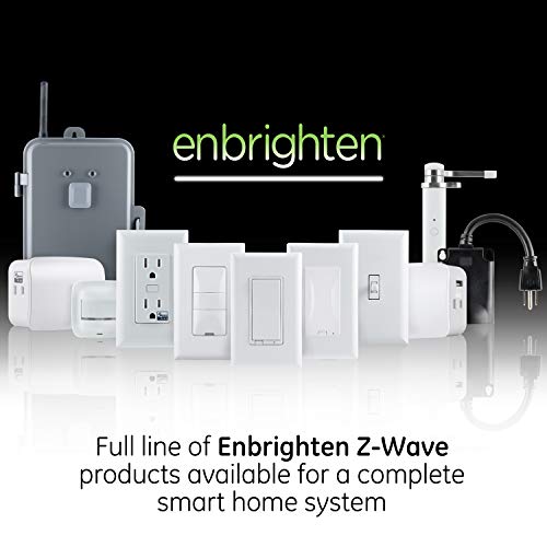 Enbrighten Z-Wave Plus Light Dimmer With Quickfit & Simplewire, Compatible With Alexa, Google Assistant, Zwave Hub Required, Repeater/Range Extender, 3-Way, White & Light Almond, Smart Switch, 52252 #TOP5