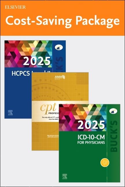 Buck's 2025 ICD-10-CM For Physicians, AMA 2025 CPT® Professional, and Buck's 2025 HCPCS Level II