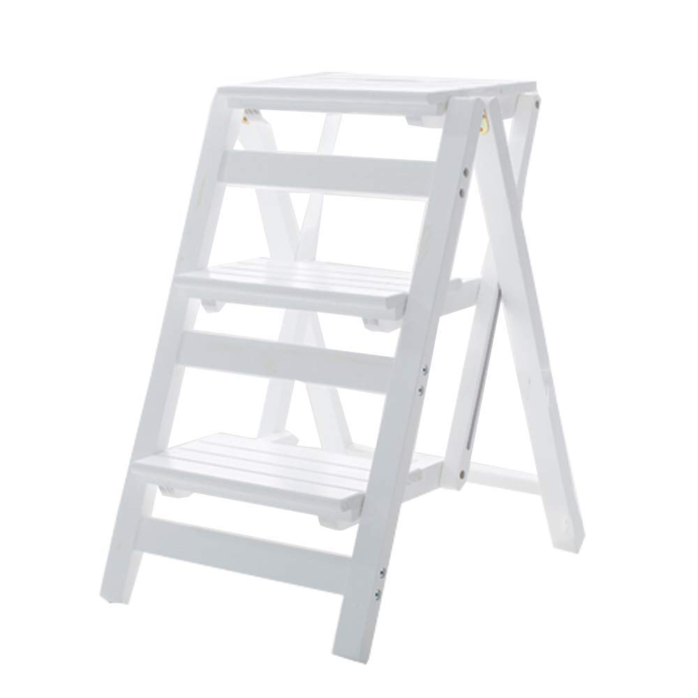 Cxvhsertwr #1 Ladders For Home, Solid Wood Step Stool Ladder Chair Multifunction(#1)