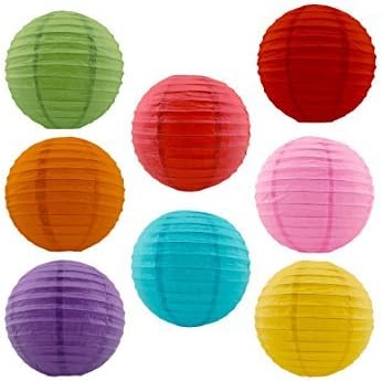 MY PARTY SHOP Paper Lanterns (Multicolour, 12")