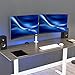 VIVO Dual LCD LED 21 to 32 inch Monitor Desk Mount, Heavy Duty, Adjustable Telescoping Arms, Flush Wall Setup, Fits 2 Screens, White, STAND-V002EW