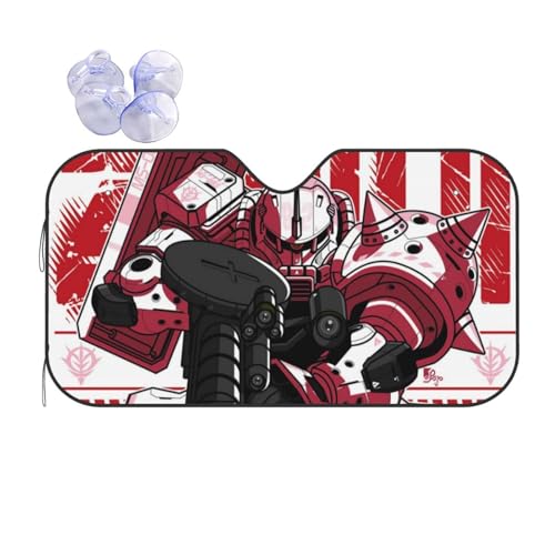 車用サンシェード ネオ ジオンガンダム フロントサンシェード 日除け 軽自動車 吸盤 UVカット 車窓日よけ 紫外線カット 日焼け防止 簡単取り付け 車用品 130x70cm