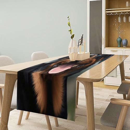 Chemin de table Rottweiler au tissu épais de qualité supérieure pour une décoration durable