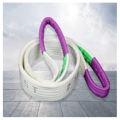 Durable White Flat Lifting Belt Thickened 6T Load Industrial Lifting Belt Crane Lifting Belt for Lifting Heavy Objects Nylon Slings (Color : 6T, Size : 10M)