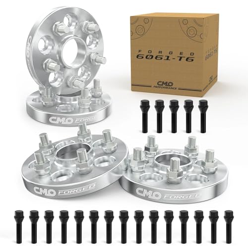 Customadeonly 5x130 Forged Wheel Spacers Compatible for Porsche (4pcs 25mm Thick) Hubcentric 71.6mm Bore M14x1.5 Studs 1 Inch Thick- Convert to Lug Type Adapters 25mm (4pc)
