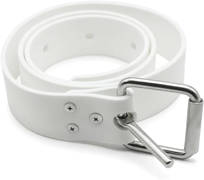 Diving Weight Belt with Quick Release Buckle - Silicone Scuba Weight Belt for Freediving Spearfishing, Adjustable Non-Slip Buoyancy Control Belt with 316 Stainless Steel Studs