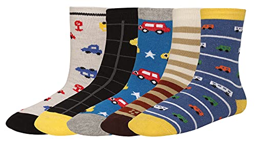 Image of CREATURE Girls And Boys Printed Multicolored Cotton Socks CRE-KIDS-P5-110
