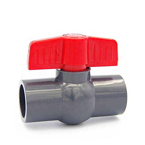 SHMONO 2   Inline PVC Ball Valve, Compact T-Handle Water Shut-Off Valves, Socket Valve for Irrigation and Water Treatment, 2   Slip [Available 1 2  ,3 4  ,1  ,1.25  ,1.5  ]