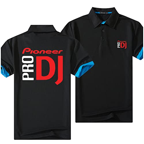 BABQ-UIWE Herren-Poloshirts - PRO-DJ Bedrucktes lässiges Golf-Polo-T-Shirt Kurzarm-T-Shirt-A||M Cover