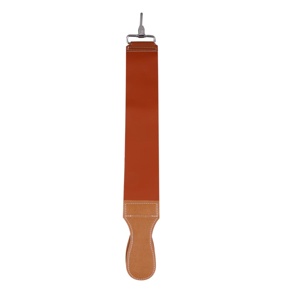 Leather and Canvas Double-layer Razor Strop with Hanging Buckle for Straight Razor Sharpening Home Barber Use