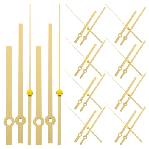 Hemobllo Clock Hands Replacement Kit 10 Sets Metal Clock Parts 6.6 Inch Repair DIY Wall Hands for Home and Kitchen