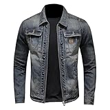 jean slim patchwork deux couleurs Cadeau idéal pour un anniversaire, Noël ou Thanksgiving, cette veste offre un style tendance et facile à porter en toute saison. Son design simple et chic convient à toutes les morphologies et à toutes les tailles, et assure une protection efficace contre le vent lors d'activités extérieures par temps changeant.