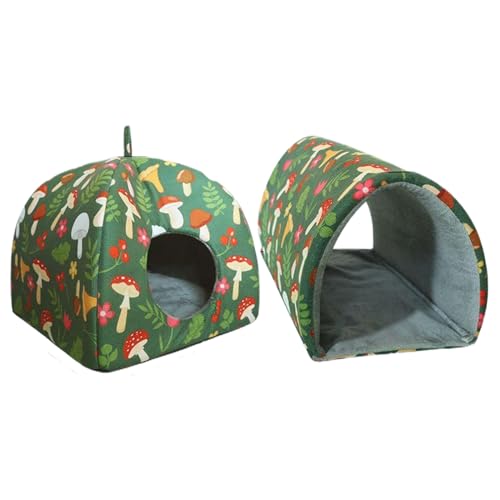 Cueva de cama de erizo para chinchillas set de hamaca para noches frías 2