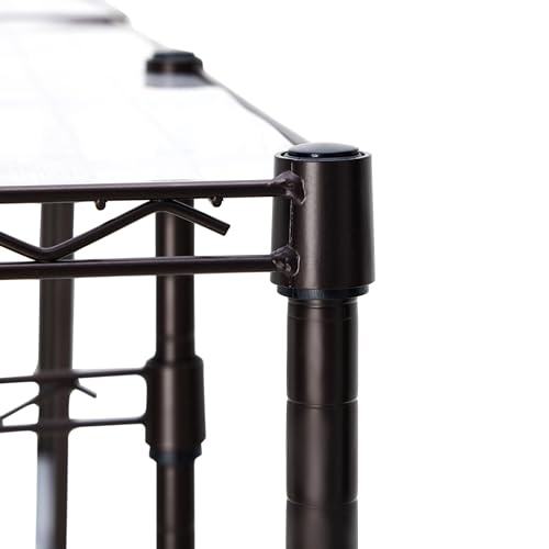 Amazon Basics Expandable Metal Hanging Closet Organizer and Storage Rack Wardrobe with Shelves, 57-80''L x 14''W x 72''H, Bronze - Image 6