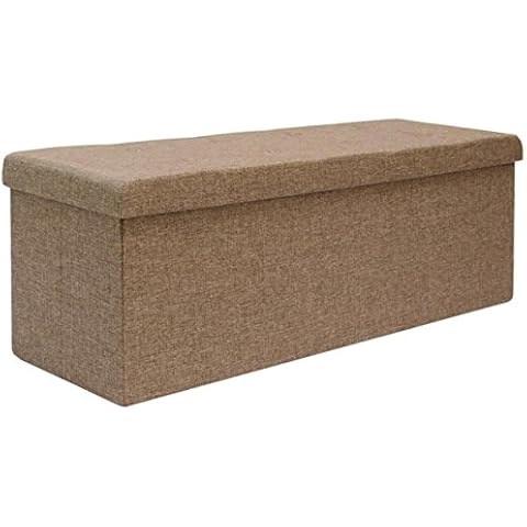 Otomana Plegable DuneDesign 110x38x38cm Marrón Claro Cover