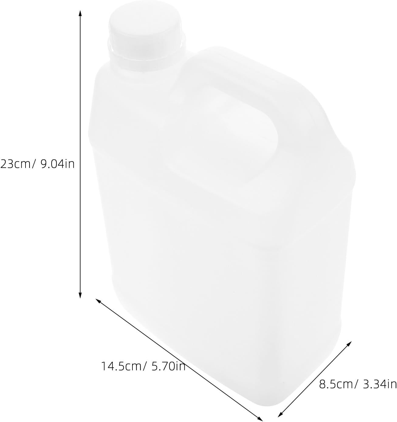 L Plastic Liquid Jug with Handle and Lid for Food Storage