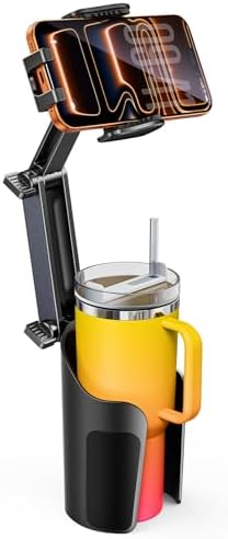 TAZENI 2-in-1 Cup Holder Phone Holder Mount for Car, Stable & Adjustable
