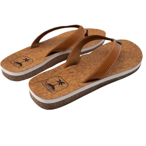 Coconut Infused Unisex Sandals – Ultra Soft Cushion Footbed with Arch Support, Faux Leather Straps, Coconut Scent Soles, Sandals for Beach & Casual Wear | Foot Forming Comfort Cork2