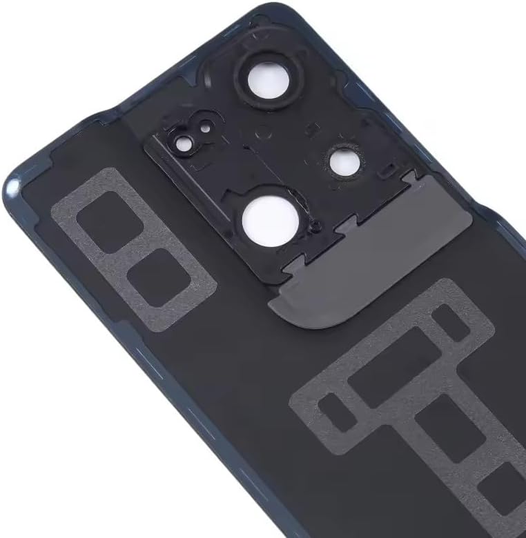 for Oppo Reno8 Pro 5G Phone Battery Back Cover Back Cover Spare Parts Rear Case Back Battery Cover Door Housing Replacement with Camera Lens (Black)