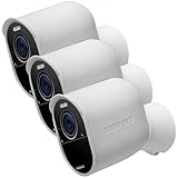 Silicone Skin Case Cover Offers Sun Glare UV Weather Protection Camouflage Compatible with Arlo Ultra, Ultra 2, Pro 3, 4 & Pro 5S - White, 3 Pack