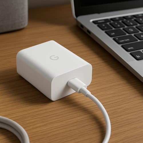 Image of Google 30W Original Type C Fast Charging Power Adapter for Google 9A / 9 Pro XL /9 Pro /8 Pro /8 /8a,7 Pro /7 /7A, Pixel 6a, Tablet /Chrome Books & Other USB C Devices Quick Charger Support - 30 watt, White