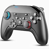 🎮【Zwei Verbindungen】Drahtlose Bluetooth-Verbindung für Switch und kabelgebundene USB-Verbindung für PC (Xinput-Modus und D-Eingabemodus). Der Switch Controller wurde entwickelt, um jede Gaming-Session angenehm zu gestalten, mit einem erstklassigen Oberflächengefühl und High-End-Gehäuse und Tasten.