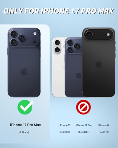 Funda para iPhone 17 Pro MAX Impermeable seacosmo Negra 7