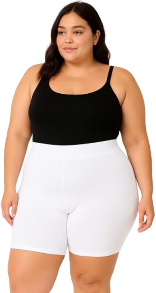 Bermuda Anágua Plus Size Cós Alto Short Segunda Pele Feminino Cintura Alta Não Marca Anti Atrito Nas Coxas