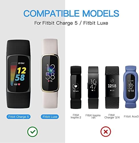 Arblel charger Compatible with Fitbit Charge 5/Fitbit Luxe Cable Replacement for Charge 5/Luxe Smartwatch Charging Accessories (1.6ft)