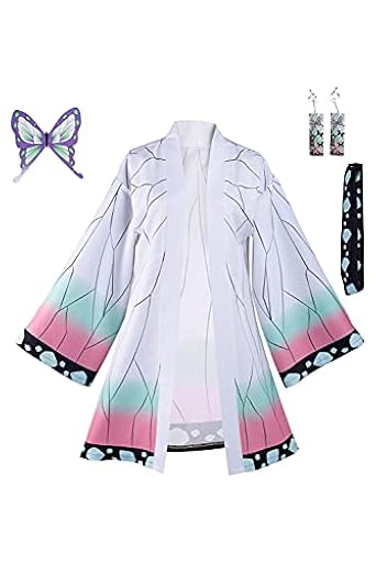 Daiendi - Disfraz de Shinobu Kocho para cosplay de Demon Slayer, disfraz de anime con kimono, abrigo para Halloween, carnaval, M | Ya disponible en tu tienda friki favorita! En mundofriki.es!